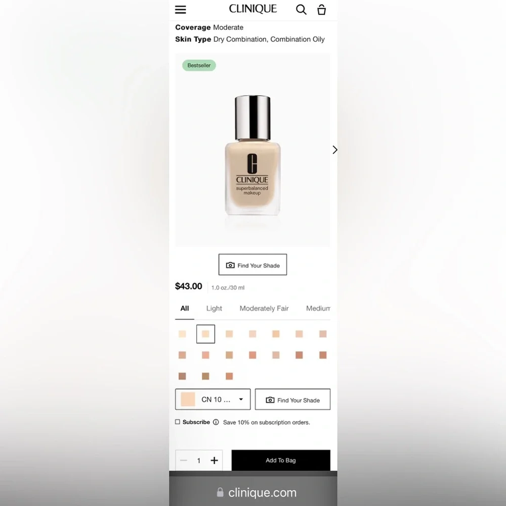 Clinique Superbalanced Makeup Foundation